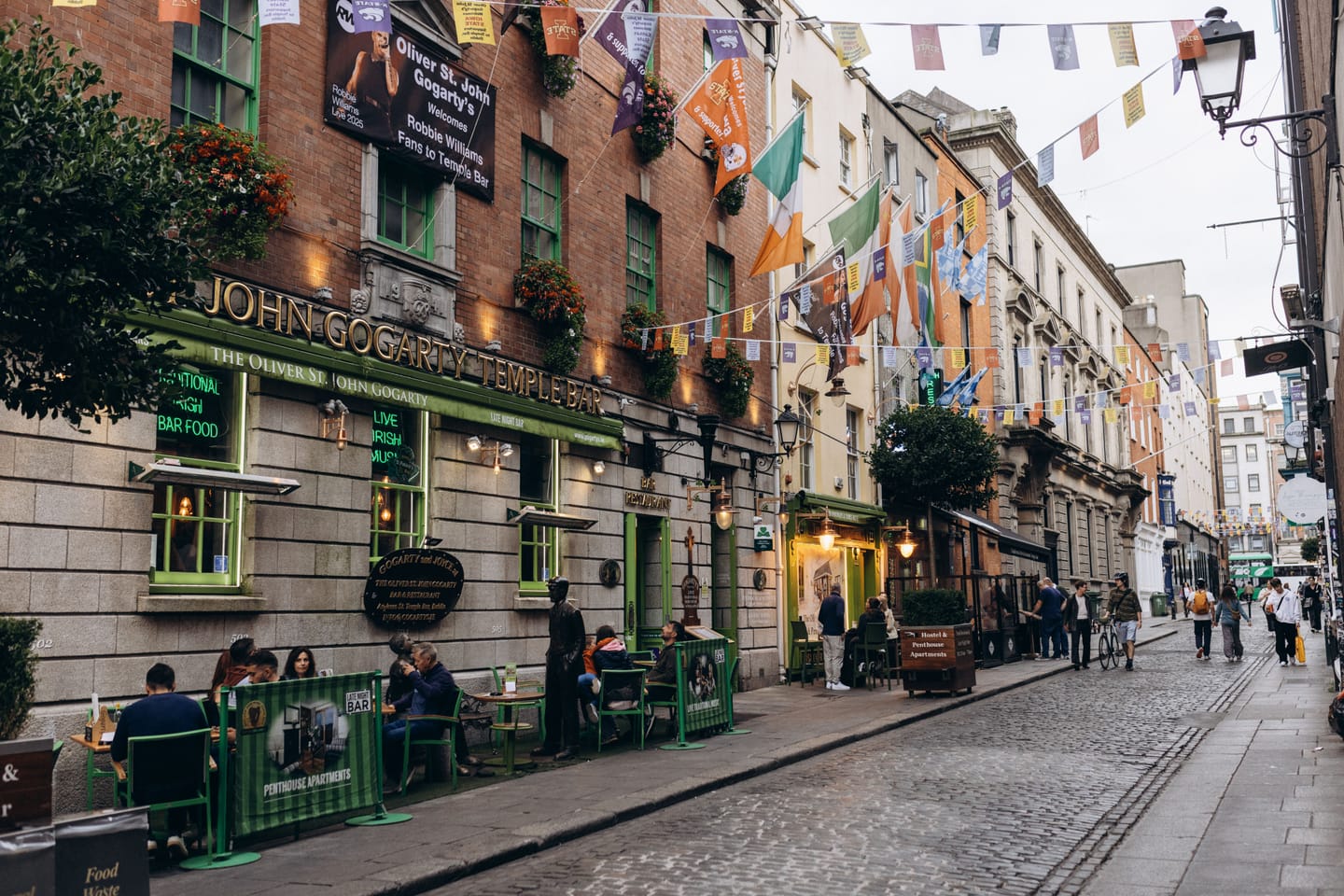 Pub de Dublin, musique live sous les briques géorgiennes.